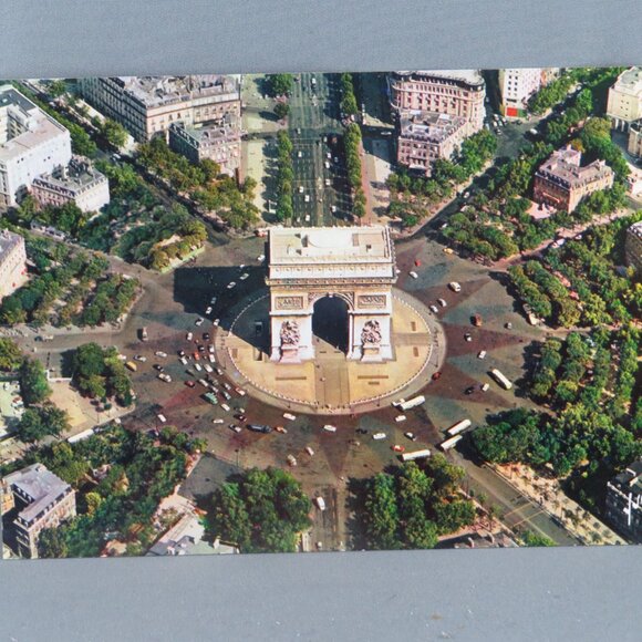 Vintage Postcard - Arc De Triomphe Aerial Photograph - Yvon Paris - Picture 4 of 4